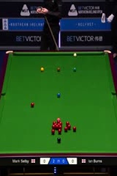 2025斯诺克北爱尔兰公开赛64进32马克·塞尔比4-1伊安·伯恩斯20251019